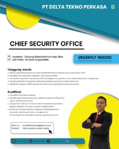Oprec Chief Security Office MOS-01
